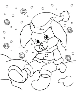 Заяц в снегу арт - 52 фото