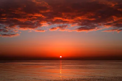 Рисунки закат солнца на море - 58 фото