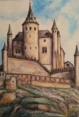 Рисунок старинного замка - 69 фото