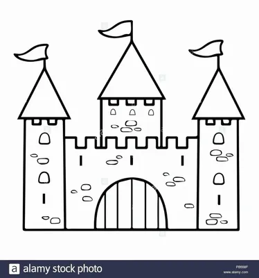 Замок средневековья рисунок - 49 фото