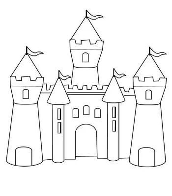 Рисунки раскраски замок (40 фото) » Рисунки для срисовки и не только