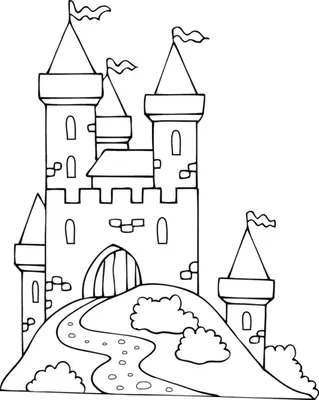 Детские рисунки для срисовки замок (36 шт)