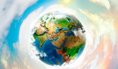 Фото Земной шар в двух разных руках