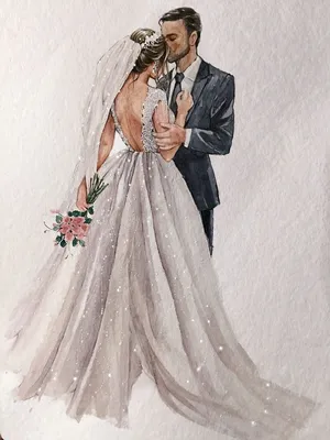 Невеста И Жених Стоковый Вектор | FreeImages