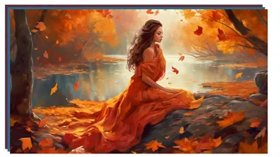 Девушка осень - Осенняя открытка из рубрики \"Красивые открытки бесплатно\" |  Нейронный Арт | Дзен