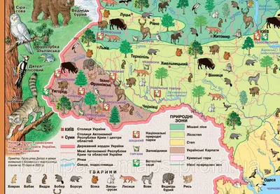 Карта распространения крупных животных по Украине — Служба стастистики  NoNews