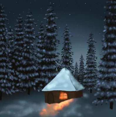 Дома в лесу зимой (139 фото) » НА ДАЧЕ ФОТО
