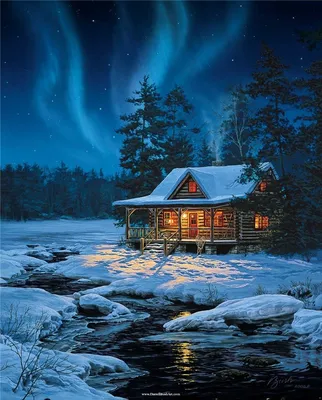 Лесной домик зимой (58 фото) - 58 фото