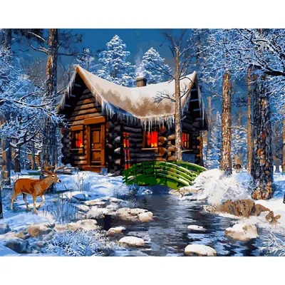 Дома в лесу зимой (141 фото) - фото - картинки и рисунки: скачать бесплатно
