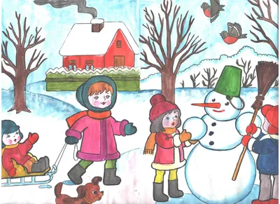 Зима раскраски для детей от 3 до 7 лет распечатать бесплатно на А4