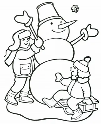Рисунки для срисовки на тему зима - 51 фото