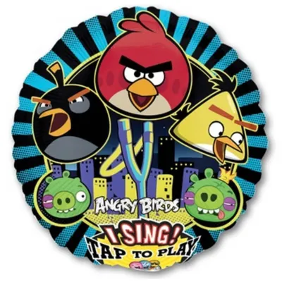 Съедобная Вафельная сахарная картинка на торт Злые птички Angry Birds 004.  Вафельная, Сахарная бумага, Для меренги, Шокотрансферная бумага.