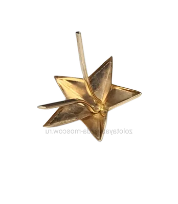 Золотая звезда на погоны рифлёная майорская