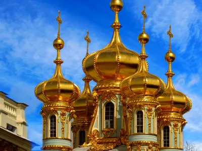 золотые купола на фасаде Екатерининского дворца | Светлана Балынь | Flickr