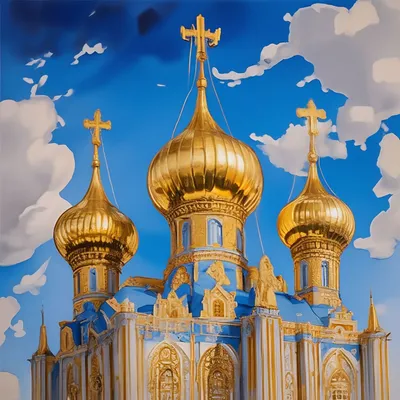Золотые купола России, золото на …» — создано в Шедевруме